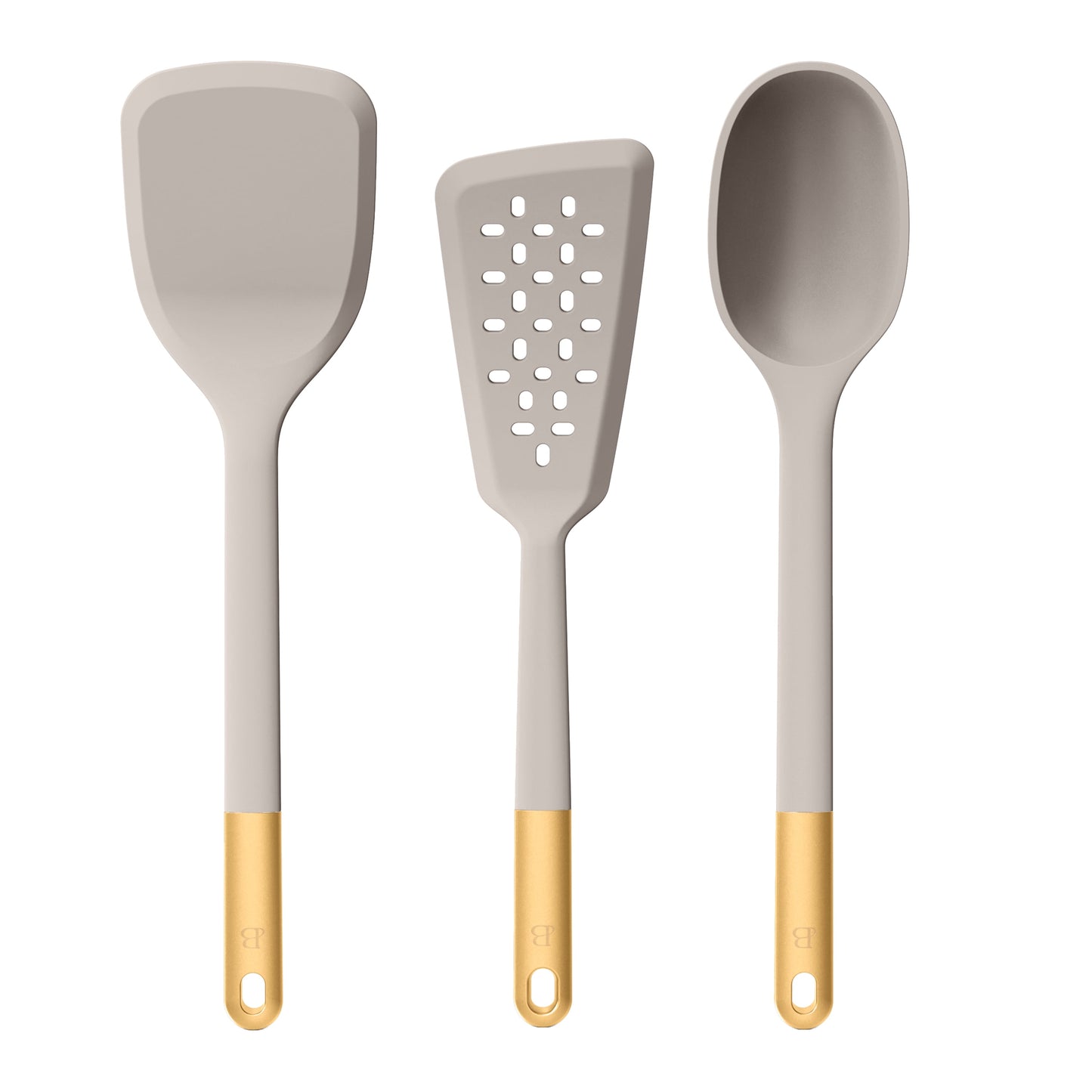 3-delige Siliconen Keukengerei Set, Taupe